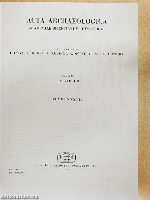 Acta Archaeologica 1985 I-II.