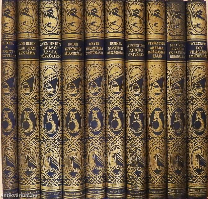 "10 kötet a Világjárók - Utazások és kalandok sorozatból (nem teljes sorozat)"