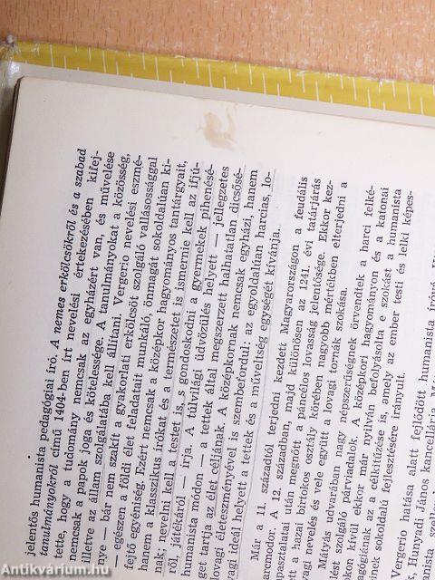 A magyar nevelés története a feudalizmus és a kapitalizmus korában