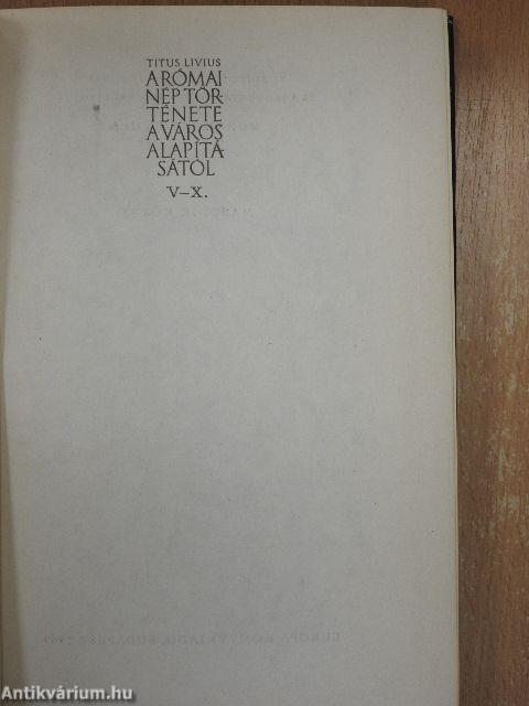 A római nép története a város alapításától 2. (V-X.)