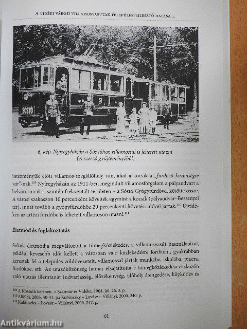 Közlekedés- és várostörténeti tanulmányok (19-20. század)