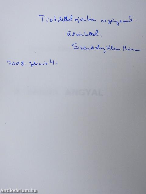 A sárga angyal (dedikált példány)