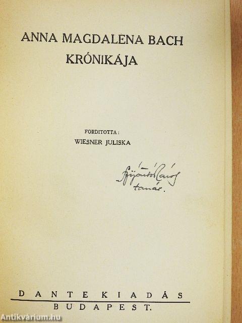 Anna Magdalena Bach krónikája
