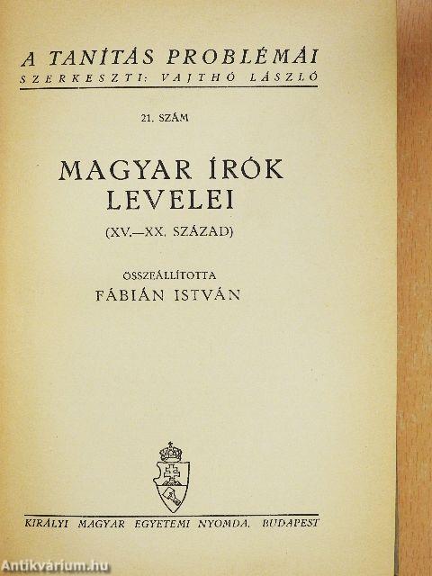Magyar írók levelei