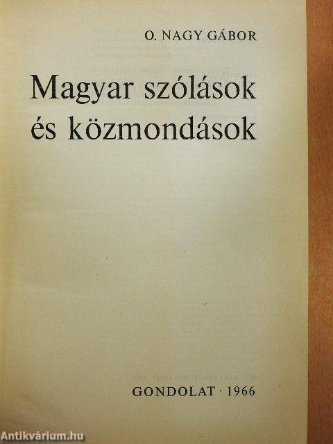 Magyar szólások és közmondások