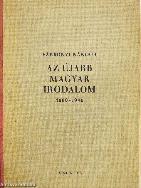 Az újabb magyar irodalom