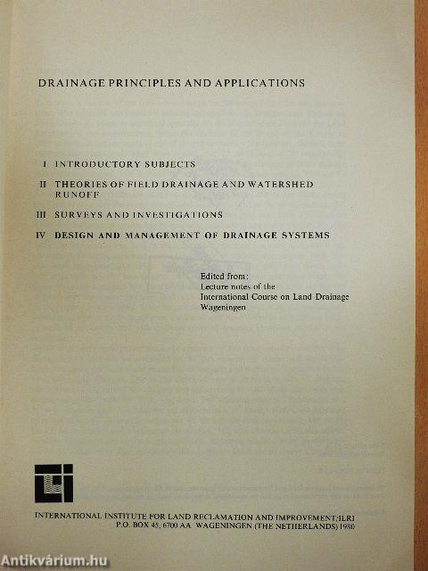 Drainage Principles and Applications IV.