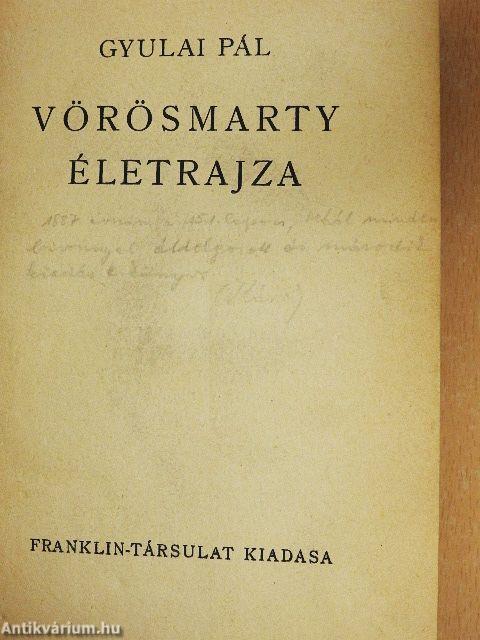 Vörösmarty életrajza