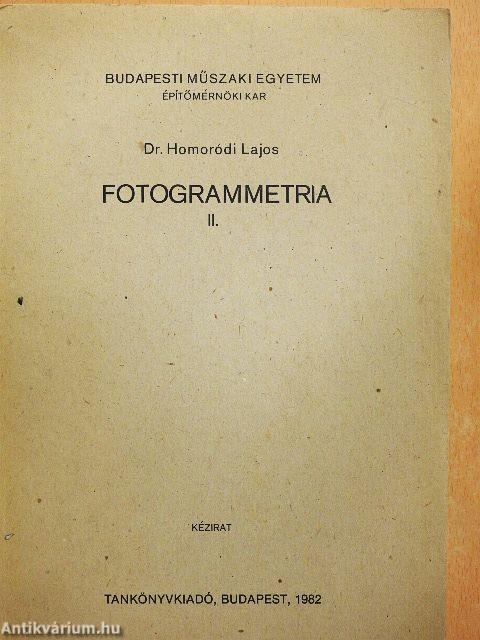 Fotogrammetria II.