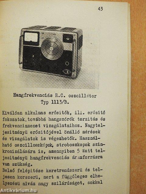 Elektronikus mérőkészülékek gyára