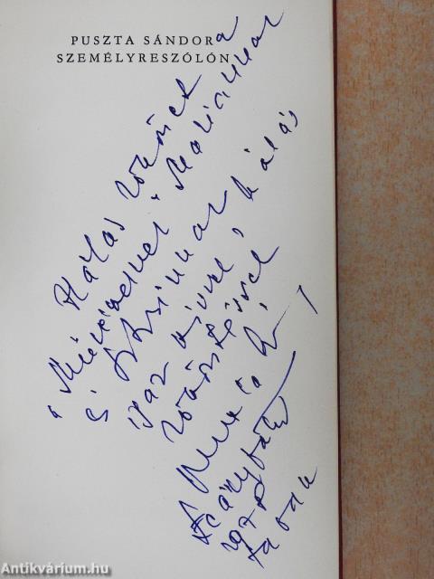 Személyreszólón (dedikált példány)