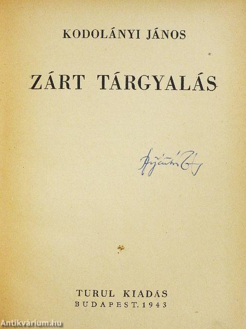 Zárt tárgyalás