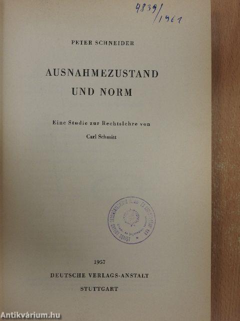 Ausnahmezustand und Norm