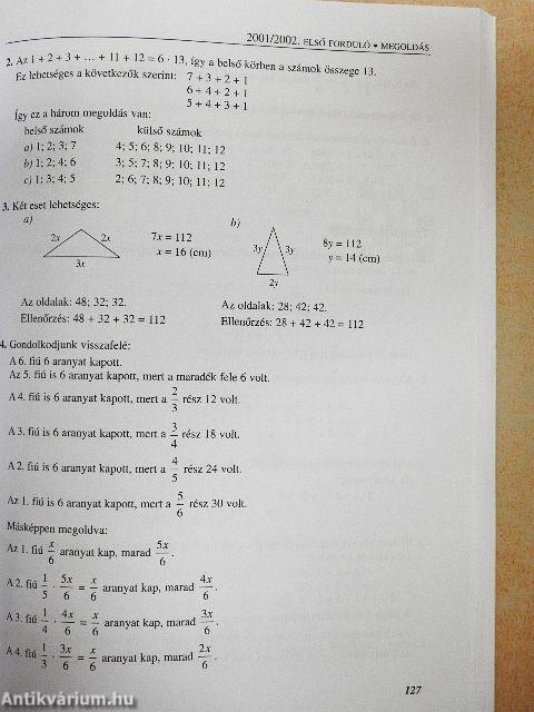 Bátaszéki matematikaverseny 2000-2008