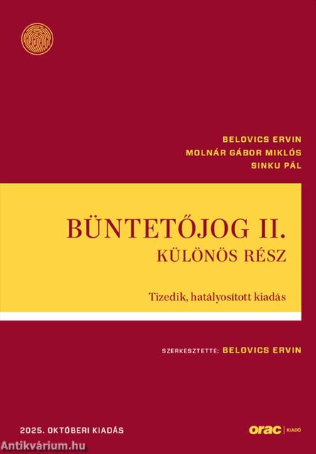 Büntetőjog II. - Különös Rész