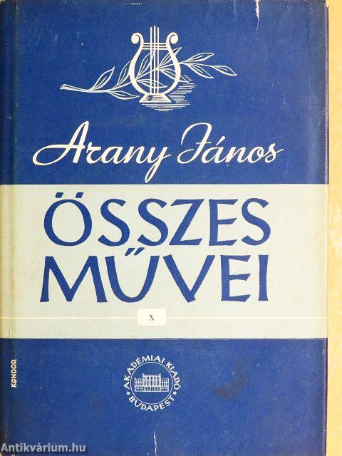 Arany János összes művei X.