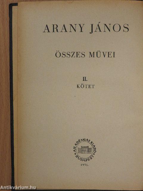 Arany János összes művei II.