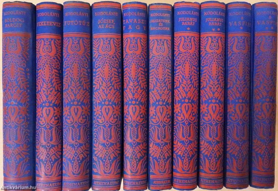 "10 kötet a Kodolányi János művei sorozatból (nem teljes sorozat)"