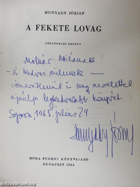 A fekete lovag (dedikált példány)