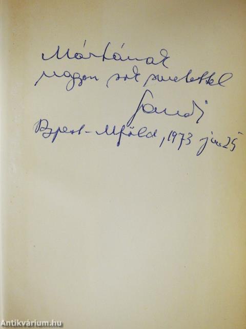 A rigó sírja (dedikált példány)