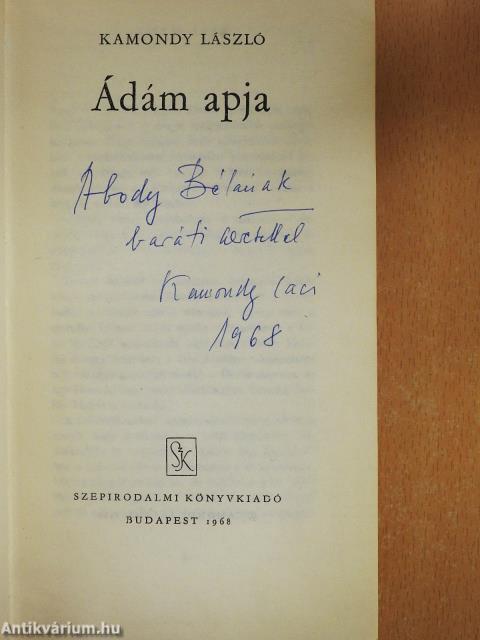 Ádám apja (dedikált példány)