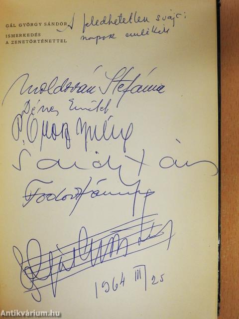 Ismerkedés a zenetörténettel (többszörösen dedikált példány)