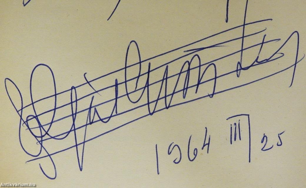 Ismerkedés a zenetörténettel (többszörösen dedikált példány)