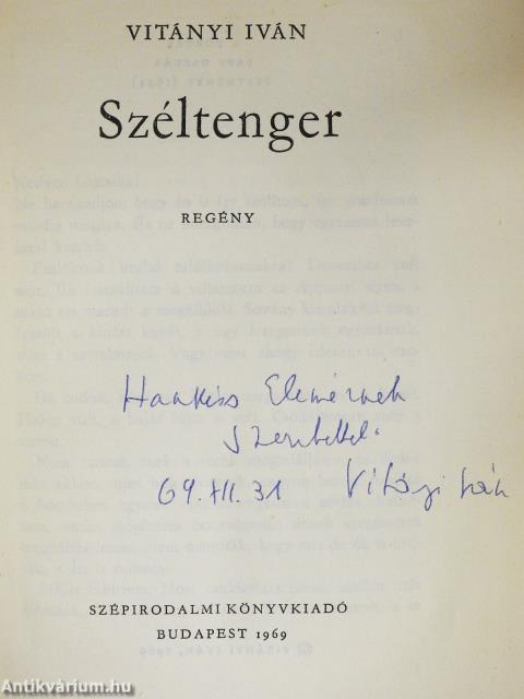 Széltenger (dedikált példány)