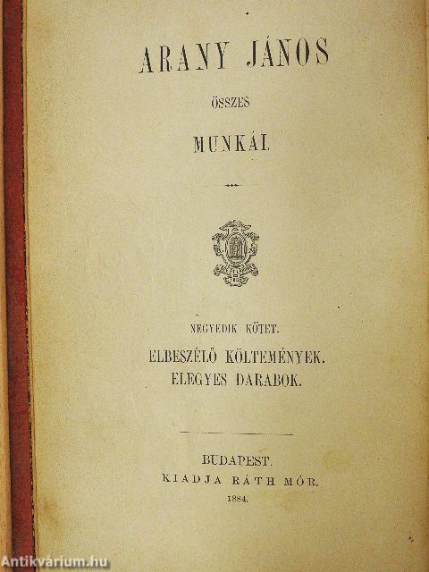 Arany János elbeszélő és elegyes költeményei III.