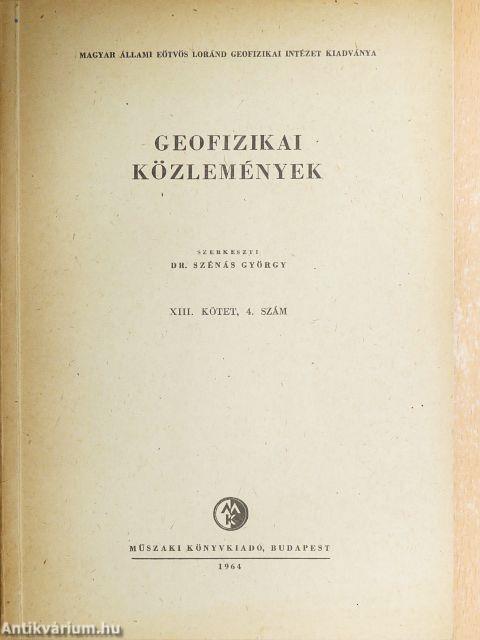 Geofizikai Közlemények 1964/4.