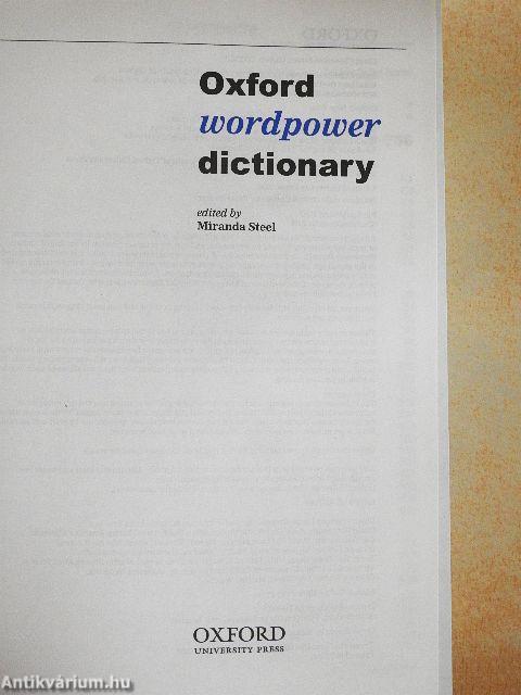Oxford Wordpower Dictionary