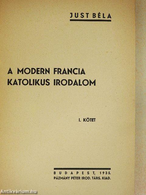 A modern francia katolikus irodalom I.