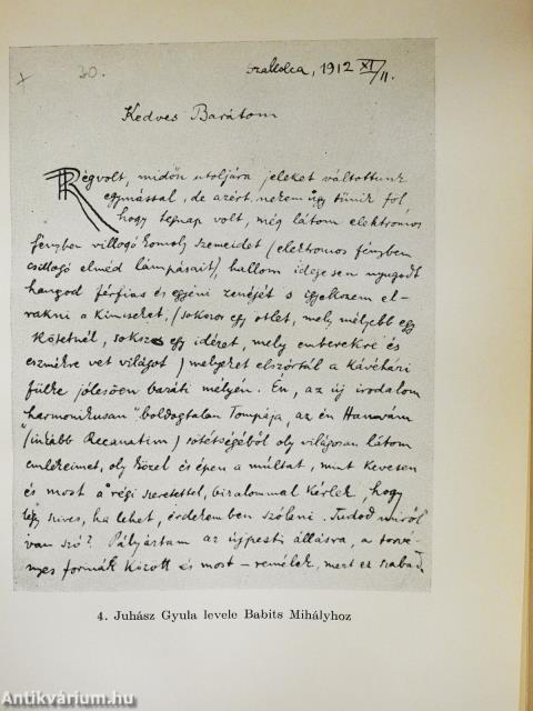 Babits-Juhász-Kosztolányi levelezése (dedikált példány)