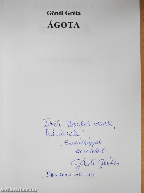 Ágota (dedikált példány)