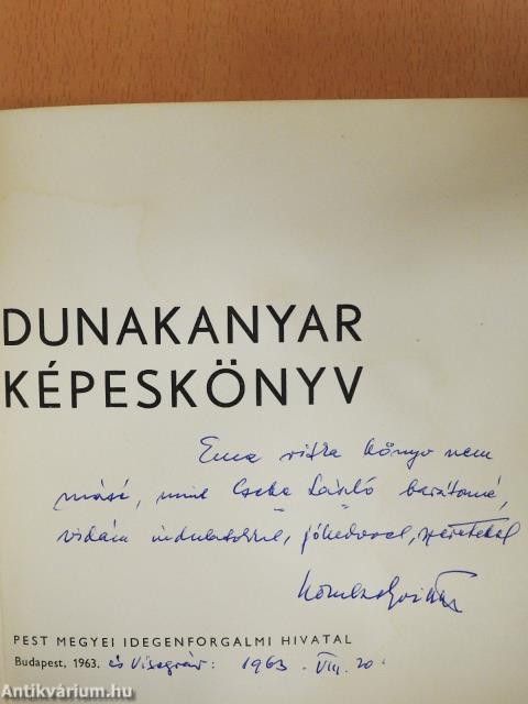 Dunakanyar képeskönyv (dedikált példány)