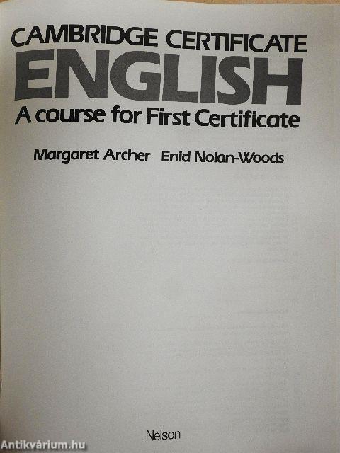 Cambridge Certificate English
