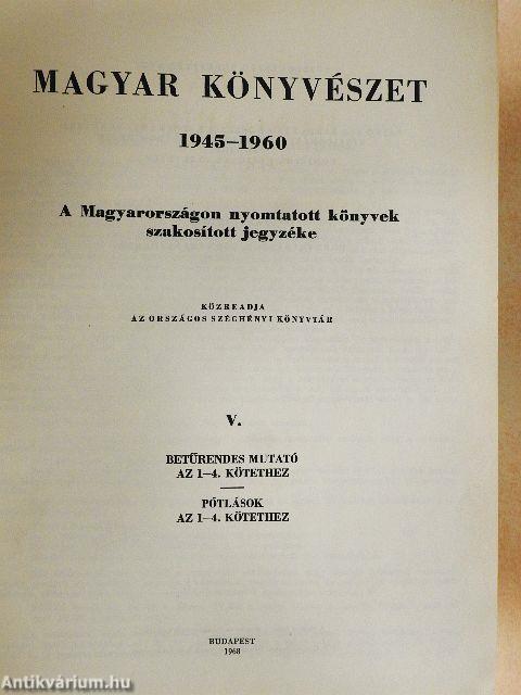 Magyar könyvészet 1945-1960 V.