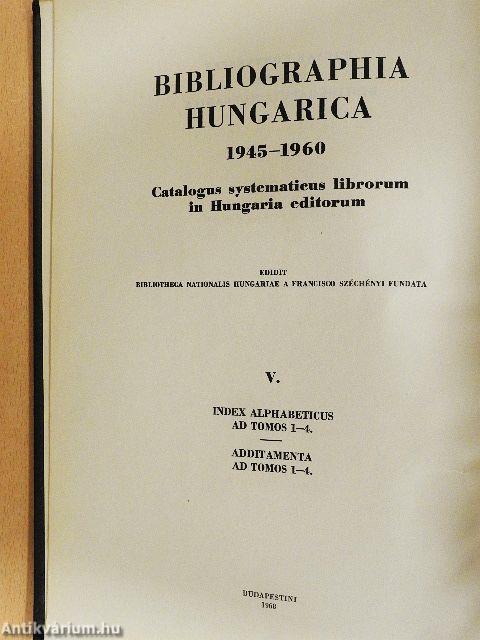 Magyar könyvészet 1945-1960 V.