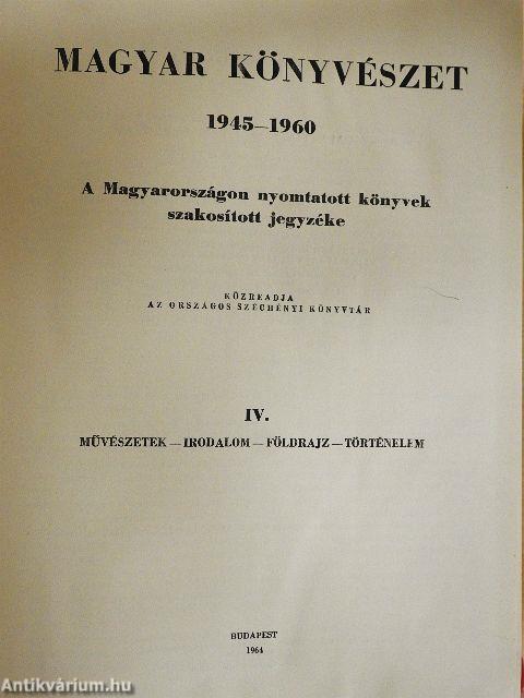Magyar könyvészet 1945-1960 IV.