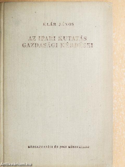 Az ipari kutatás gazdasági kérdései