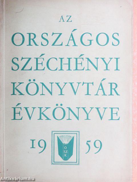 Az Országos Széchényi Könyvtár Évkönyve 1959