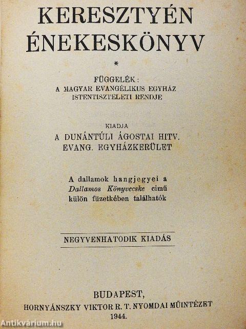 Keresztyén énekeskönyv