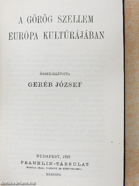 A görög szellem Európa kultúrájában