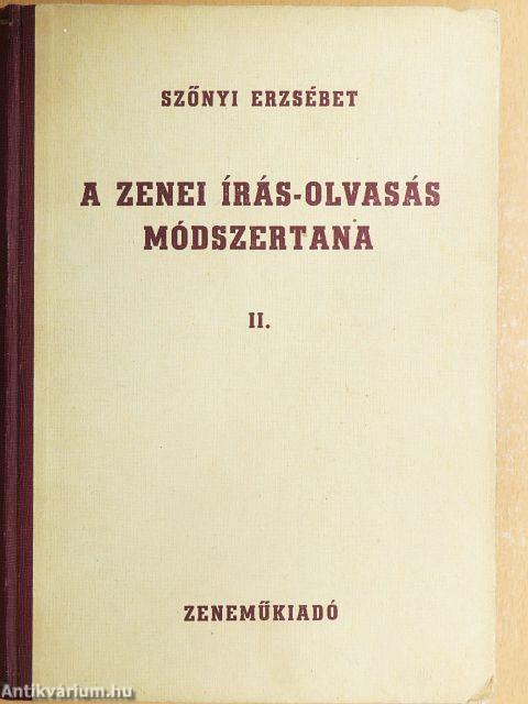 A zenei írás-olvasás módszertana II.