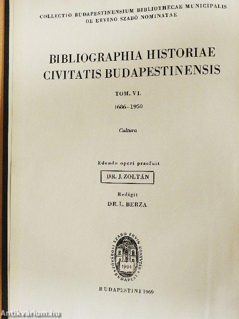 Budapest történetének bibliográfiája VI.