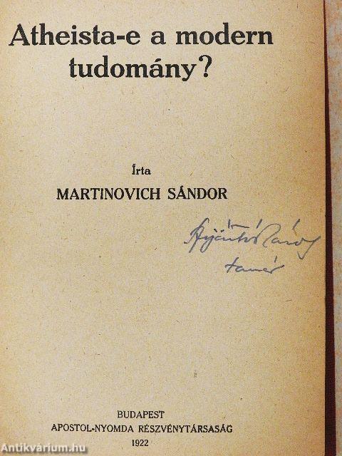 Atheista-e a modern tudomány/A modern filozófia és a kereszténység/Az ész tanúság az Isten mellett/Krisztus és az egyház/Gondolkozás-e a szabadgondolkozás?/Az egyház a világnézetek harcában