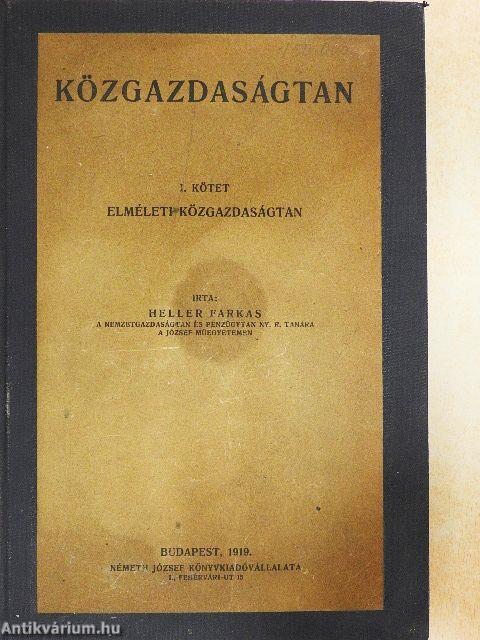 Közgazdaságtan I.