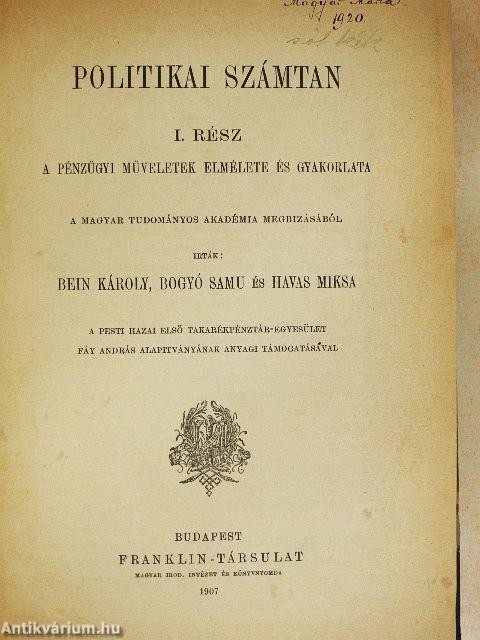 Politikai számtan I-II.