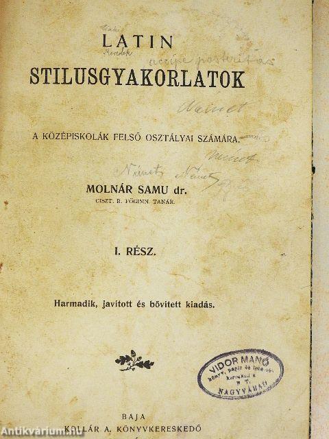 Latin stilusgyakorlatok I.