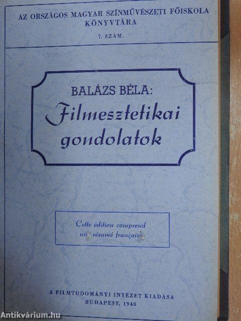 A színjátszás iskolája/A maszkirozás kézikönyve/Új színjátszás, új film/Színdarab-berendezés/Tájékoztató - Angol szinházművészeti kiállítás/Színházi életünk története a felszabadulás után/A színházi rendezés útjai/A színház drámája